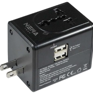 Adaptador de viaje universa con cargador USB