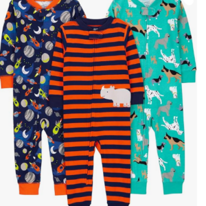 Carter's - Pijama entero de algodón niños/niñas, paquete de 3 unidades